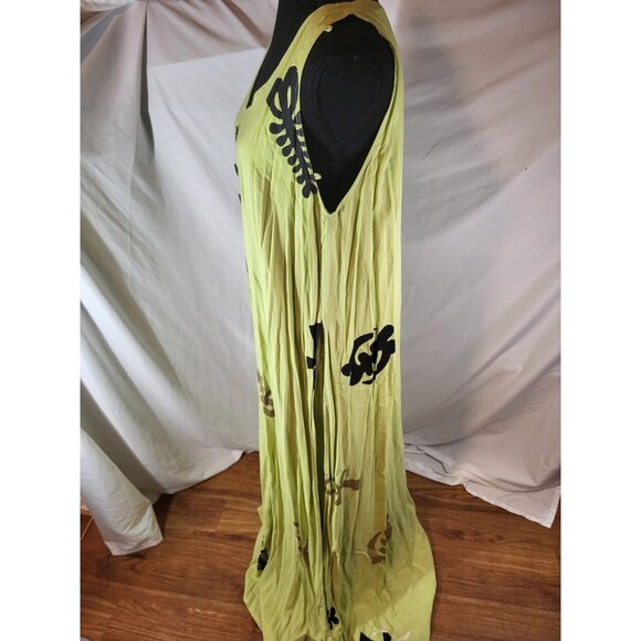 Shermarke One Size Womens Sleeveless Dress Green Relaxed Read - Picture 4 of 7